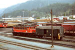 Ellok 1245.519 (ÖBB) beim Rangieren im Verschiebebahnhof Arnoldstein (August 1983)