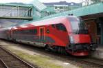 Ein BB Railjet Steuerwagen 80-90.717 als RJ 560 von Wien Westbahnhof nach Bregenz in Bregenz aufgenommen am 28.12.2009