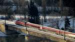 1116 2** mit RJ 564 (Wien Westbahnhof-Lindau Hbf) in Brixlegg.(27.1.2012)