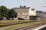 Aufnahmsgebäude des Graz Köflacherbahnhof am 18.August 2025.
