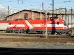 Der EM Taurus sterreich steht abgestellt im Depot Innsbruck Hbf am 09.02.08.