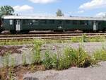 Bp 50 81 2935 020-5(ErlebnisBahn) eingereiht im Güterzugverband im Bhf. Ried; 120621