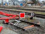 gesperrtes Gleisstück anlässlich Bahnhofsumbau in Ried; 260331