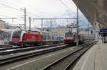 SLB 91 mit dem Kaindl-KLV // Salzburg Hbf // 31. Januar 2019
