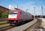 Crossrail 185 602-0 wartet mit einem leeren Autozug auf die Weiterfahrt nach Deutschland,Salzburg Hbf. (sterreichurlaub 17.08.09)