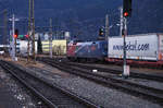 1116 168-6  Vegatrans & Rail Cargo Group  fährt mit einem EKOL aus dem Bahnhof Spittal-Millstättersee aus.
Aufgenommen am 17.12.2016.