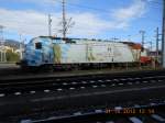 Bereits die fnfte Werbelokomotive fr die Slowenischen Eisenbahnen: 541 001-8 wirbt fr die Bayerisch-Obersterreichische Landesausstellung 2012 und war am 31.10.2012 auf dem Villacher Hauptbahnhof