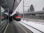 IC 15555 nach Graz wird am 13.3.10 auf Gleis 6 des Bahnhof Wien Meidling bereitgestellt.