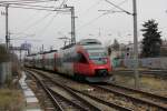 12.1.2013: BB 4024-133 verlsst Wien-Penzing am Weg von Wien-Htteldorf nach Wien-Handelskai als S45 der S-Bahn Wien im leichten Schneefall.