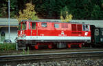 ÖBB Schmalspurdiesellok 2095 003 im September 2001 in der Nähe des Bf.