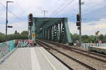 Die Stadelauer Ostbahnbr�cke am Hp Wien Praterkai, am 27.07.2026.