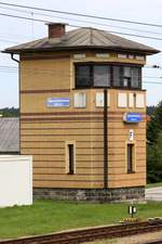 Stellwerk 2 des Bahnhof Sigmundsherberg am 17.August 2019.