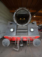 Die Dampflokomotive 01 1533-7 wird gerade aufgearbeitet und ist Teil der Ausstellung im Lokpark Ampflwang. (August 2020)