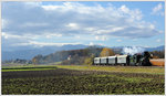 671 der GKB am 29.10.2016 von Wies nach Lieboch, ab Deutschlandsberg als SPZ 8544 unterwegs, kurz vor der Durchfahrt in Gussendorf.