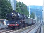 Sonderzug der GEG mit Sonderzug von Krimml am 7.8.2004 in Salzburg-Aigen.Durch einen Fehler des Fahrdienstleiters wurde er auf das Durchfahrtsgleis geleitet.