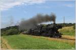 Anlsslich des Jubilums  175 Jahres Eisenbahn in sterreich  fuhr die IGE eine Eisenbahn-Romantik-Rundfahrt quer durch sterreich. Hier ziehen die beiden Dampfloks, 52.100 & 33.132 den SE 17198 von Graz Gkf ber den Wechsel nach Wien Sd-Ostseite. 
Autal 21.8.2012