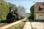 Dampflok 629.01 fhrt mit SDZ 16258 von Wien Sd Ostseite nach Aggsbach-Markt in der Wachau.