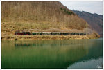 Entlang der Enns, dampft 638.1301 der ÖGEG von Ampflwang nach Admont, hier nahe  Kleinreifling. 19_03_2016