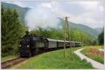 GEG 77.28 mit unserem Fotozug 14480 von St. Plten nach Sankt Aegyd am Neuwalde am 13.5.2011 bei der Einfahrt in Freiland.