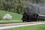 GEG 77.28 am 27.April 2014 mit dem SR 14449 nach St.Aegyd am Neuwalde nach der ehemaligen Hst. In der Bruck.