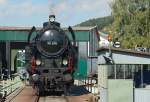 BR 78.618 auf der Drehscheibe im Lokpark von Ampflwang am 04.10.2009.