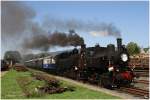 70 Jahre Dampflok 88 103. Aus diesem Grund fahren die beiden Dampfer 88.103 & 93.1332 festlich geschmckt auf der Museumsbahn von Weizelsdorf nach Ferlach. 
Weizelsdorf 21.8.2011

