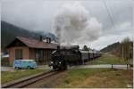 Anlsslich der Streckenbernahme durch die Traisental-Glsental GmbH, gab es heute den Nostalgiesonderzug SR 14602 von St.Plten Hbf nach St. Aegyd am Neuwalde.Gezogen wurde dieser Zug von der 93.1420, hier zu sehen bei der Ausfahrt in St. Aegyd am Neuwalde. 15.4.2012 

