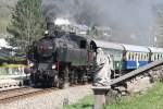 NLB 93.1420 fährt am 19.April 2015 mit dem SR 14514 durch die Hst. Lilienfeld Krankenhaus.