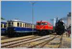 5042.14, 2050.09 und DT 1.07 am 3.5.2009 beim zweiten Oldtimertreffen auf Schiene und Strae in Ernstbrunn.