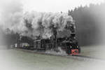 In die Vergangenheit zu Blicken macht doch immer wieder Spaß. Im Herbst 2014 gab es eine Tolle Fotosonderfahrt auf der Stainzer Lokalbahn. 
Im Bild die 298.56 als Zug-lok und als Vorspann die Damals  Frisch Restaurierte  764.411 kurz vor Kraubath an diesem Sauwetter Tag 
