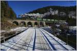 Auch auf der Feistritztalbahn gibt es in der Vorweihnachtszeit einige Dampfsonderzge. Am 9.12.2012 fuhren die beiden Dampfloks ZB 2 der Zillertalbahn und die  83-180 von Weiz nach Birkfeld.  
Hollosbachviadukt Birkfeld 