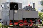 760mm Dampflok  Hanni  der VEW Judenburg am 06.August 2025 als Denkmal vor dem TGM Wien.