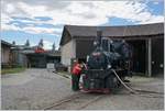 Dampfloks, auch kleine, haben Hunger und Durst; hier wird in Lustenau im Museum Rhein Schauen die 200-90 Liesl (ex IRR) mit Wasser versorgt.