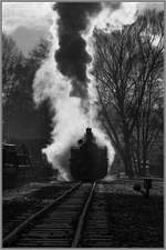 Der Sonne entgegen ?   Aber nur die Dampfsäule.