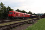 Im Bahnhof Messendorf stehen am 27.7.2022 die 2016 079 und 2016 062 mit dem 1200 Tonnen schweren SGAG90122 von Feldbach nach Mürzzuschlag und warten auf die Weiterfahrt nach Graz Vbf wo der Zug