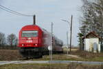 Am 23.2.2023 fuhr der ÖBB Railchecker 99-75 100 über das Schweinbarther Kreuz.