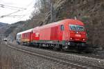 2016 087 mit Hilfszug in Bruck an der Mur Übelstein am 28.02.2017.