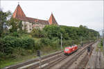 Wie auf der Modelleisenbahn wirken Bilder von oben ,...