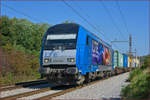 LTE 2016 904 zieht Containerzug durch Maribor-Tabor Richtung Koper Hafen. /1.10.2019