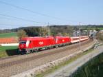 Ein Herkulestandem mit der 2016 063 vorne  brachte am 24.04.2008 den Rex 5980 von Linz nach Braunau.