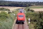 2016 029 fhrt mit ER9945 von Szombathely/Steinamanger nach Wiener Neustadt Hbf. Loipersbach-Schattendorf, 17.07.2009