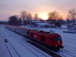 2016 067 zieht in den frhen Morgenstunden D966 Richtung Bayrische Landeshauptstadt;101205