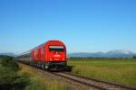 Kaum zu glauben, aber dieser Zug ist ein Regionalexpress! 2016 027 mit REX 2796 bei Bad Erlach, 30.08.2012.