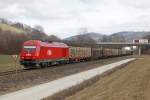 2016 003 mit Güterzug bei Edlitz-Grimmenstein am 26.02.2015.
