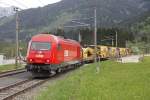 2016.018 mit Bauzug im Bahnhof Frauenberg an der Enns am 5.05.2015.