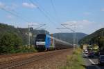 Kesselzug aus CZ mit der 2016 922 der LTE. Aufgenommen in Krippen am 21.08.2015