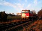 2043 021-1 mit R5990 in der abendlichen Sonne des 11.Feb.2008
