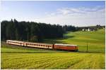 Die blutorange 2043.005 zieht am 5.9.2010 den SR19964 (Linz Urfahr-Rottenegg-Aigen) Richtung Zielbahnhof.