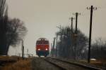 Teleaufnahme der Diesellok 2043 24 welche mit Sdz 95661 von Oberwart nach Friedberg fhrt.