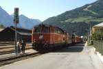 Am 26.09.1983 steht eine 2043-Doppeltraktion mit 2043.71 an der Spitze abfahrbereit im Bahnhof Lienz